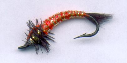 [Nr 15 (20) Chrocheted Gold Thorax Red Nymph #12]