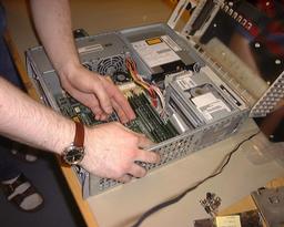 DSC01179 - Taking the cgsix graphics card out, not needed on a server.
