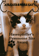 Hasenpfeffer's Award From Cats, Cats & More Cats