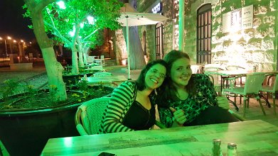 2016-04-07 20.39.58 Efrat and Polina took me to a nice restaurant.