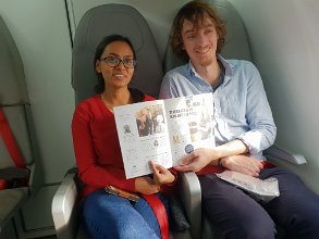 2018-09-28 11.51.53 Suna and the Pepper robot are in the university magazine