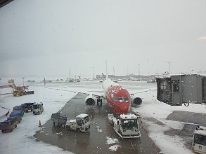 2019-03-13 09.01.40 The first flight was turned back over Rumania (Boeing 737 MAX8 was grounded). The day after I got a flight through a snowy Oslo