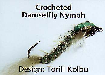A large Crocheted Damsel Fly Nymph