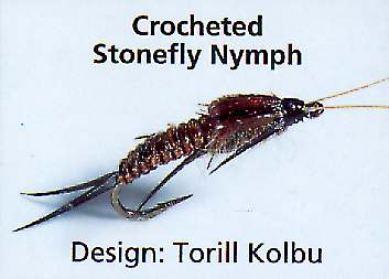 A large Crocheted Stonefly Nymph